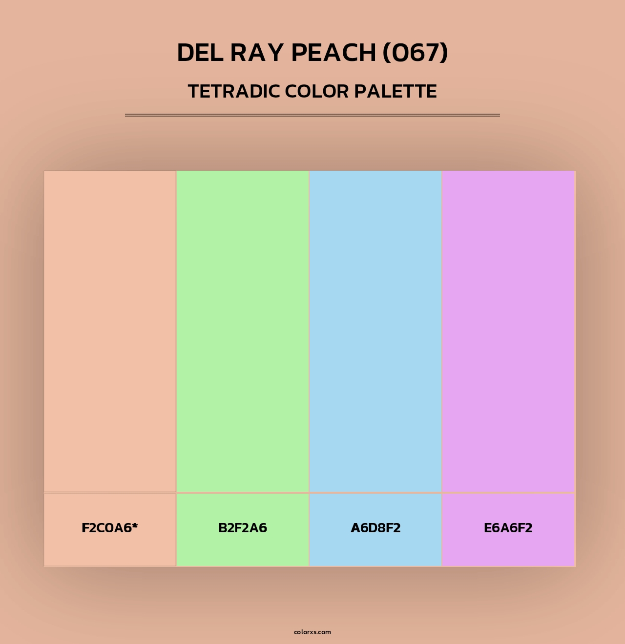 Del Ray Peach (067) - Tetradic Color Palette
