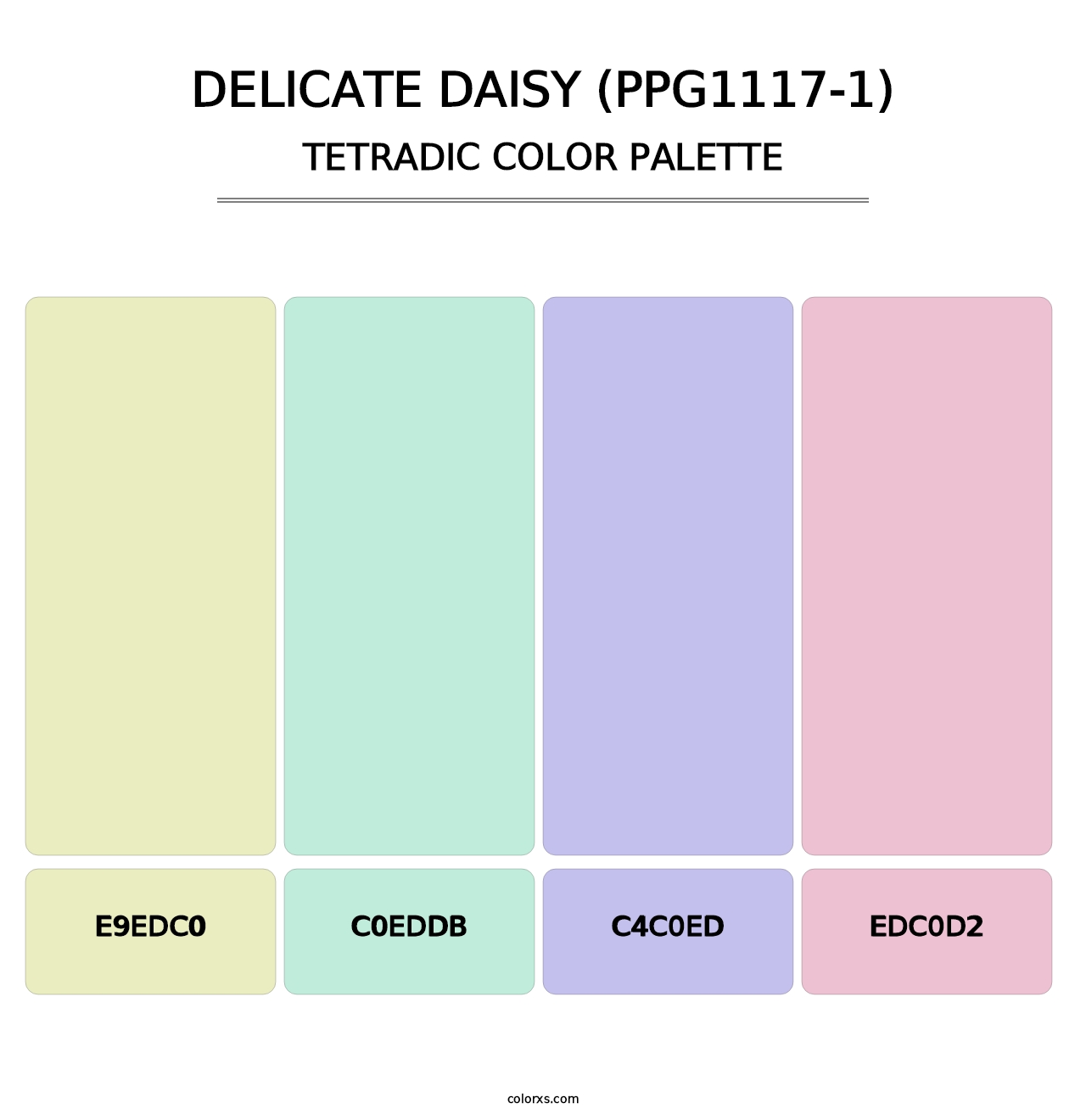 Delicate Daisy (PPG1117-1) - Tetradic Color Palette