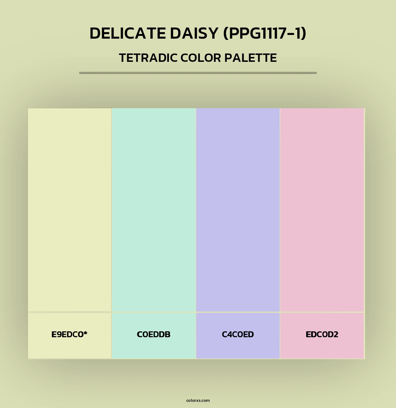 Delicate Daisy (PPG1117-1) - Tetradic Color Palette