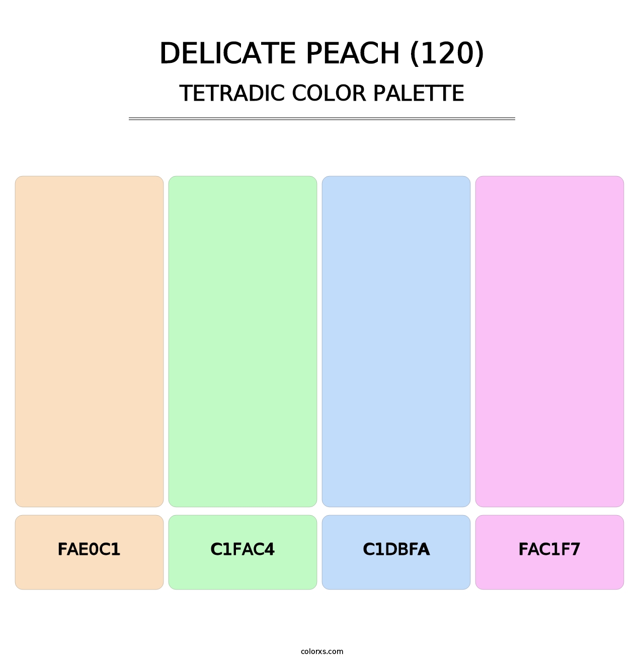 Delicate Peach (120) - Tetradic Color Palette