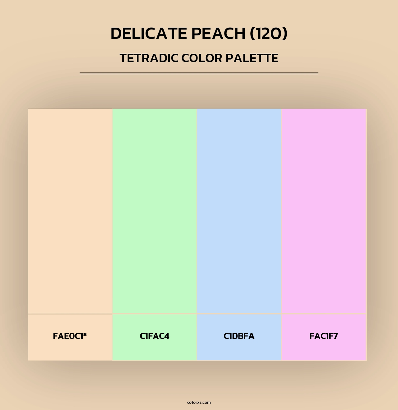 Delicate Peach (120) - Tetradic Color Palette