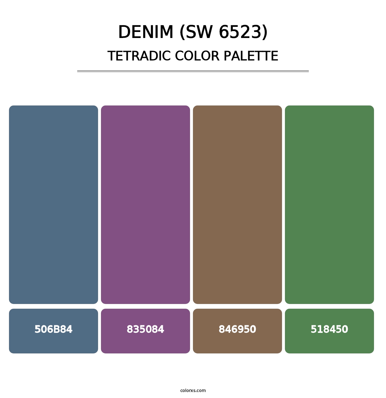 Denim (SW 6523) - Tetradic Color Palette