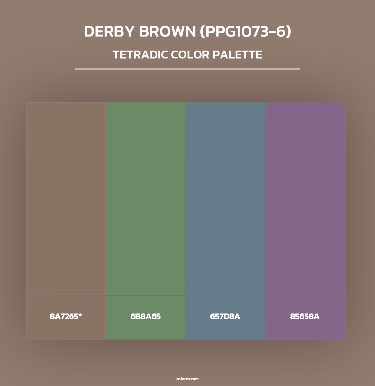 Derby Brown (PPG1073-6) - Tetradic Color Palette