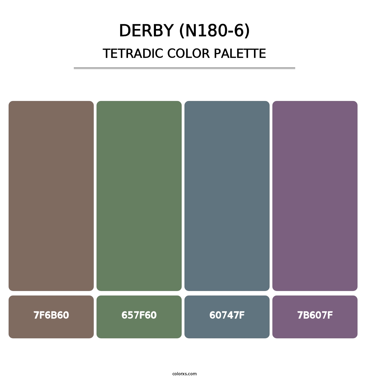 Derby (N180-6) - Tetradic Color Palette