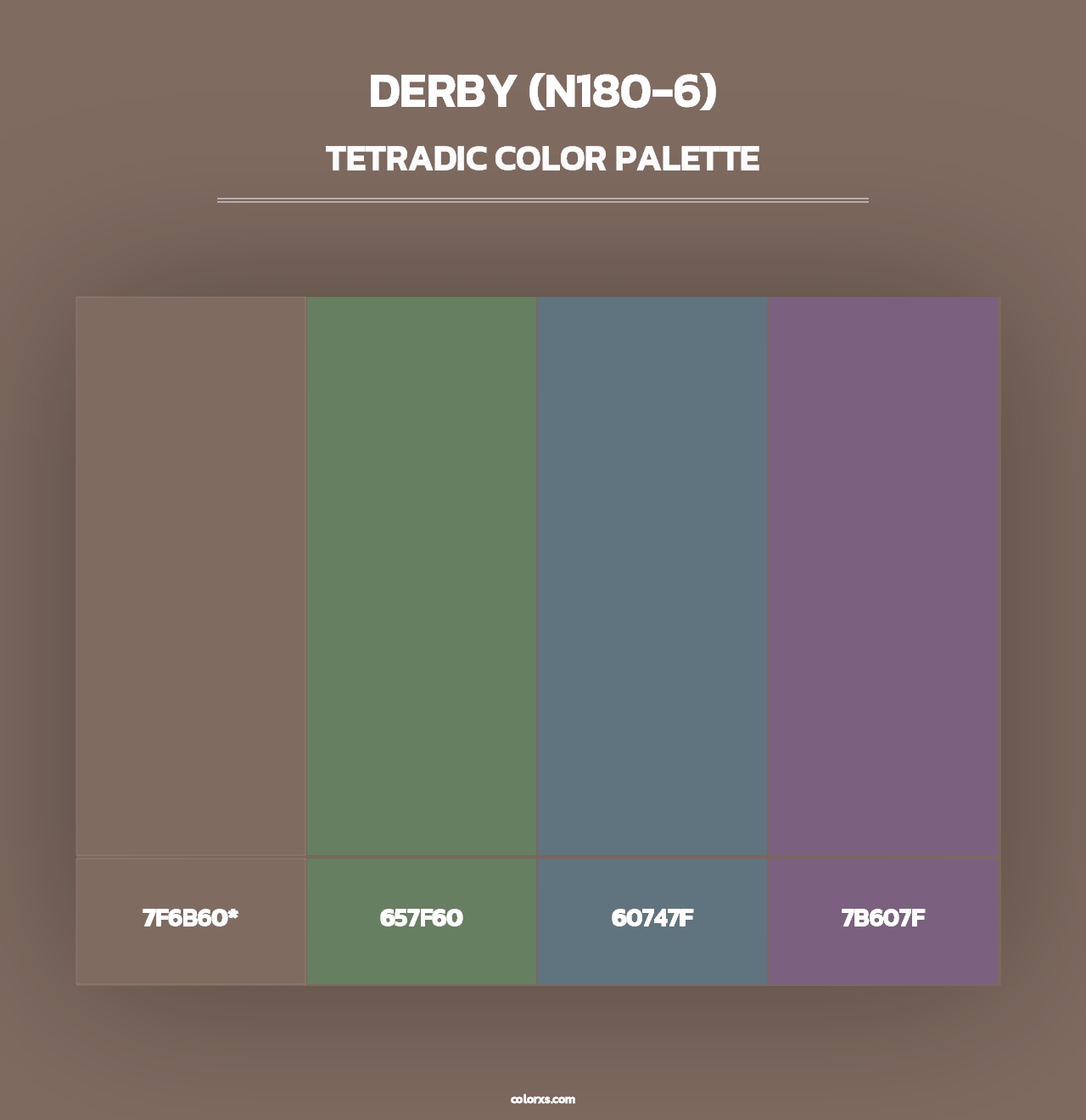 Derby (N180-6) - Tetradic Color Palette