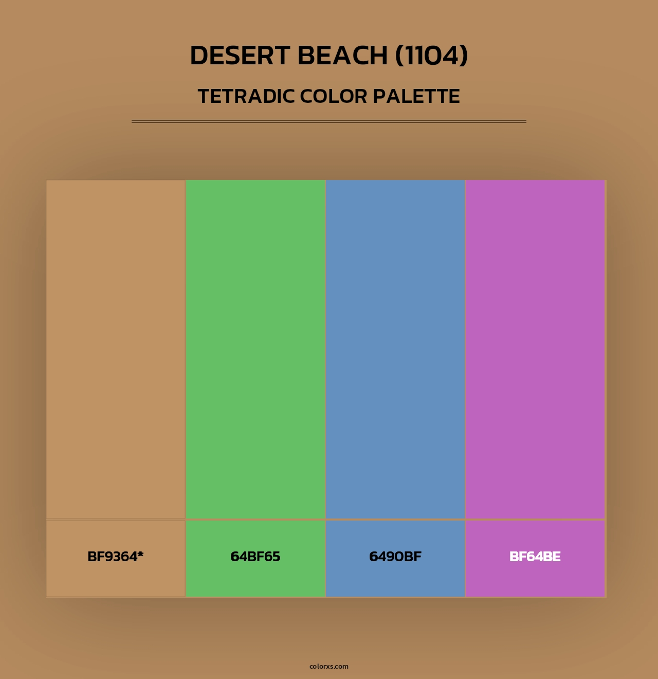 Desert Beach (1104) - Tetradic Color Palette