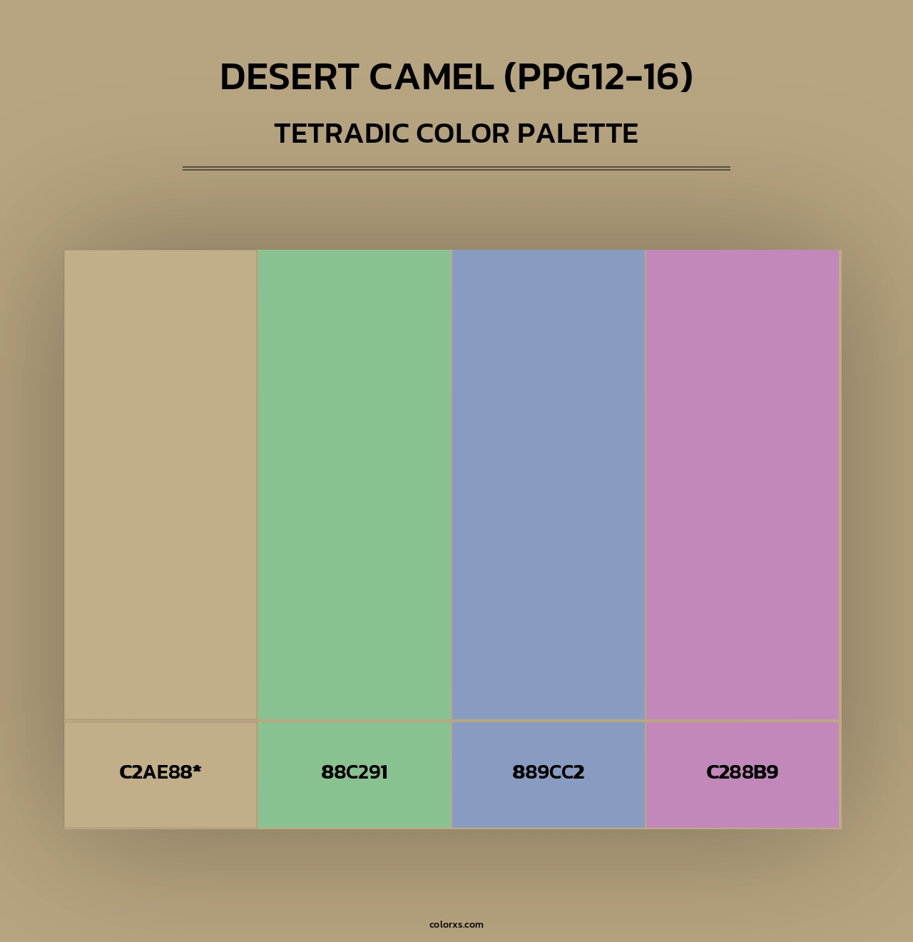Desert Camel (PPG12-16) - Tetradic Color Palette