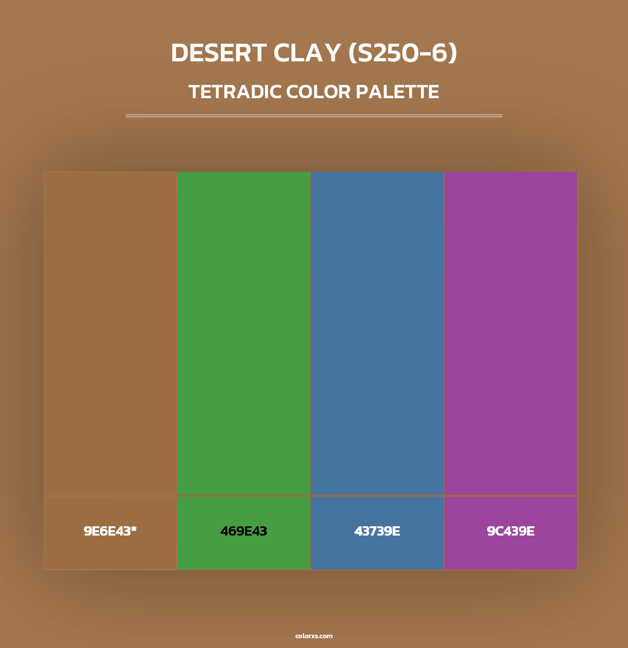 Desert Clay (S250-6) - Tetradic Color Palette