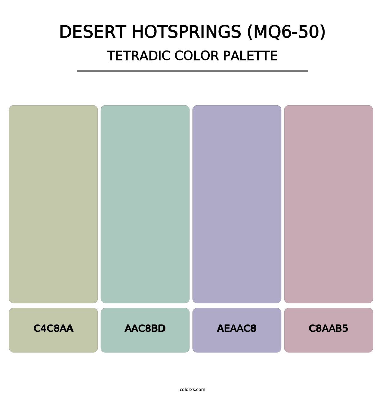 Desert Hotsprings (MQ6-50) - Tetradic Color Palette