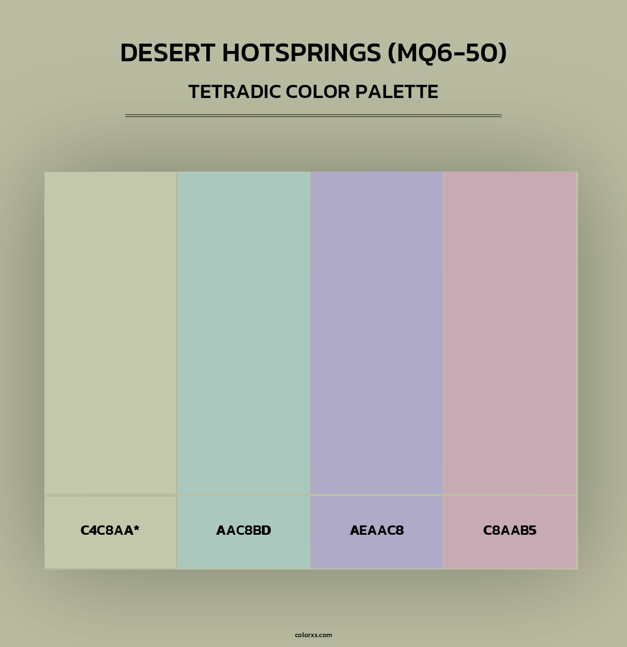 Desert Hotsprings (MQ6-50) - Tetradic Color Palette
