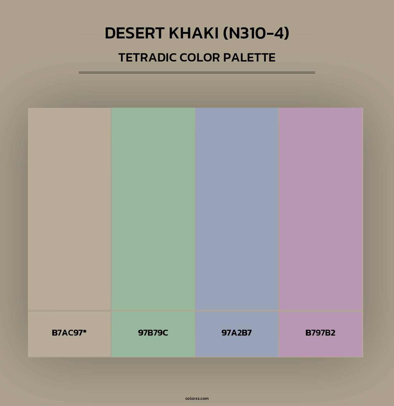 Desert Khaki (N310-4) - Tetradic Color Palette