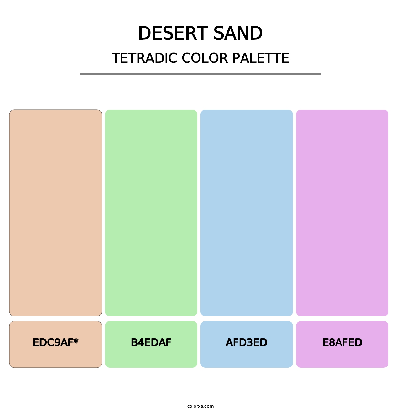 Desert Sand - Tetradic Color Palette