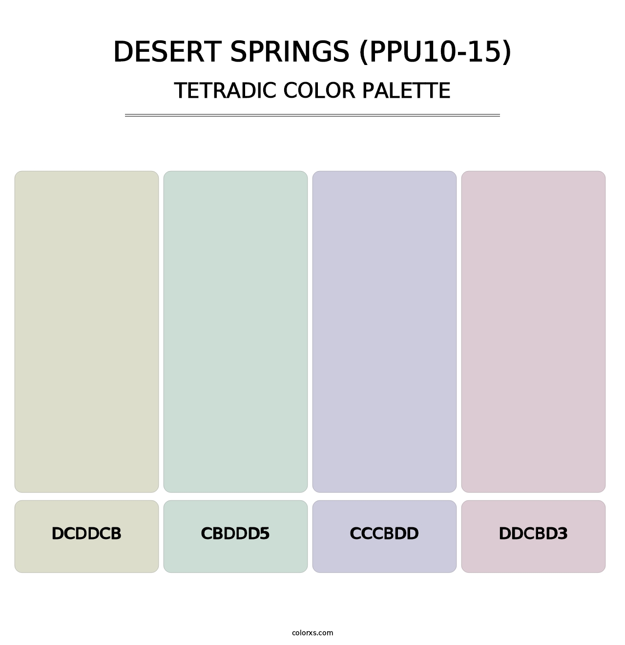 Desert Springs (PPU10-15) - Tetradic Color Palette