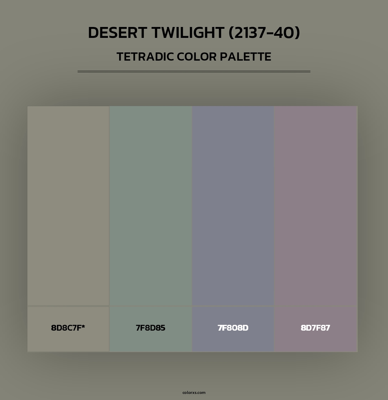 Desert Twilight (2137-40) - Tetradic Color Palette