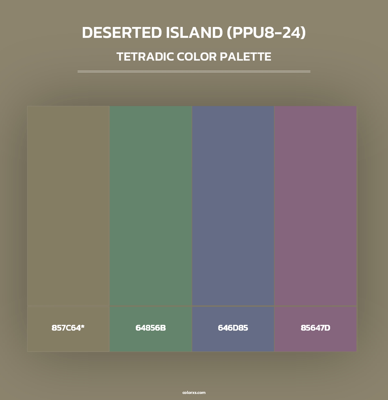 Deserted Island (PPU8-24) - Tetradic Color Palette