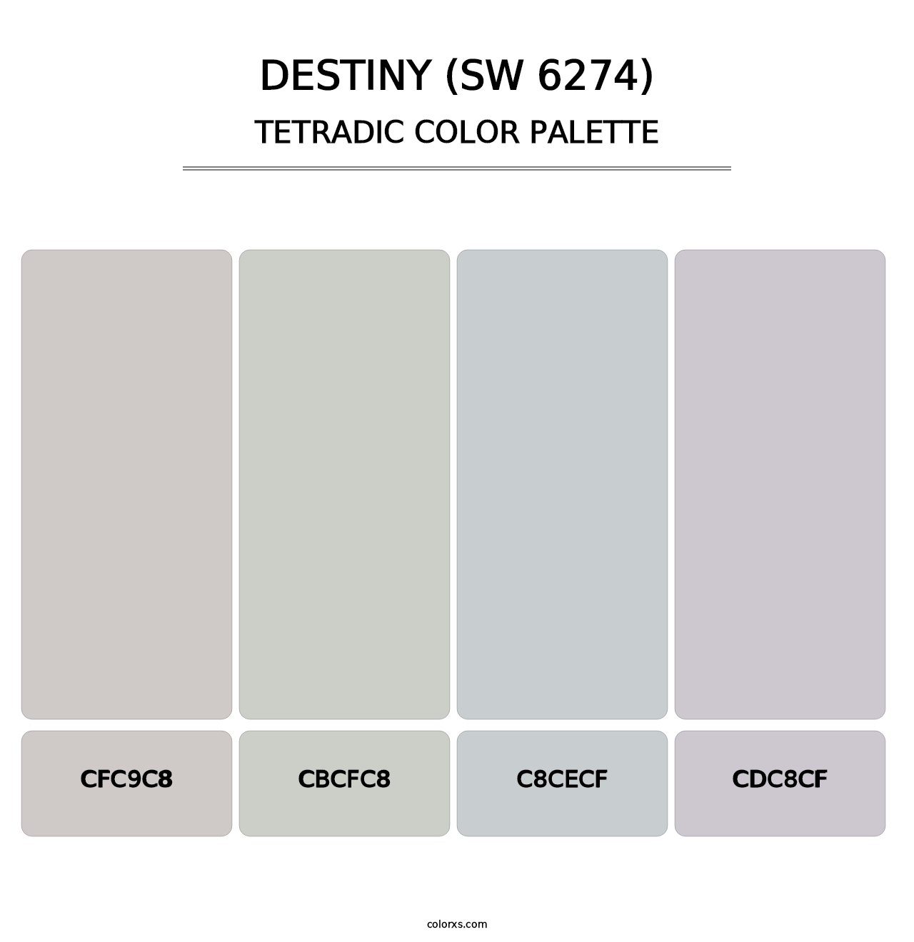 Destiny (SW 6274) - Tetradic Color Palette