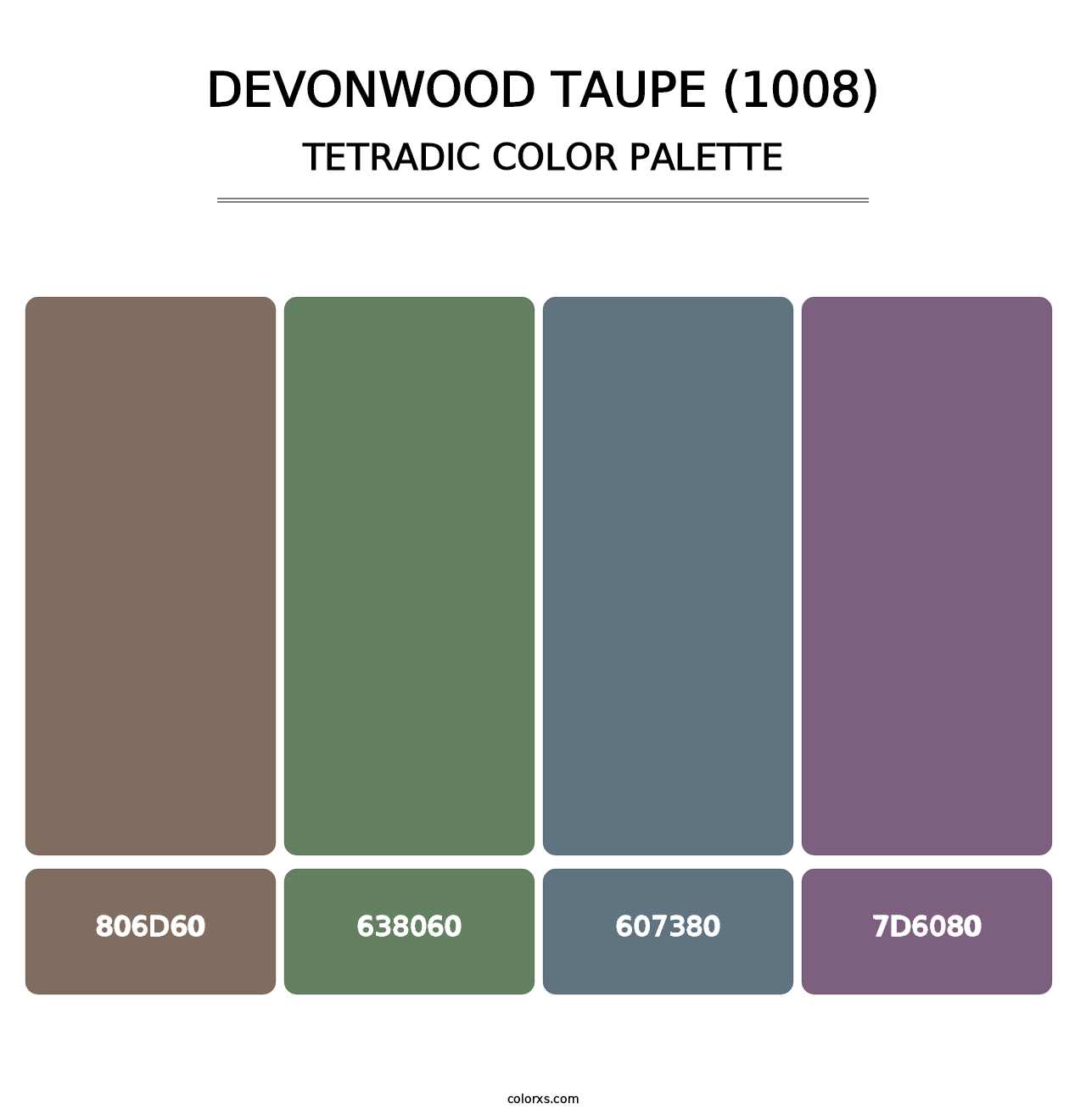 Devonwood Taupe (1008) - Tetradic Color Palette