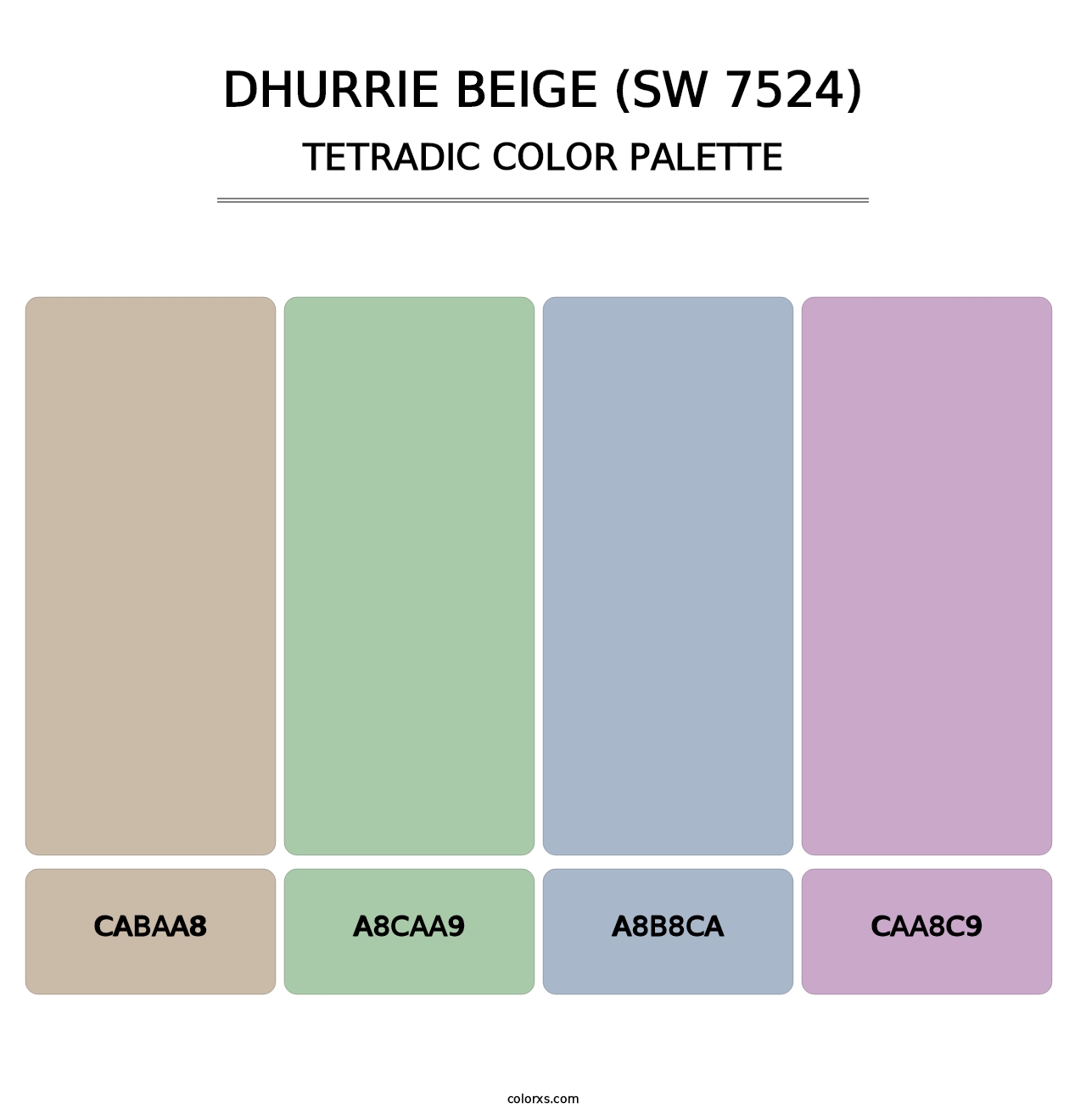 Dhurrie Beige (SW 7524) - Tetradic Color Palette