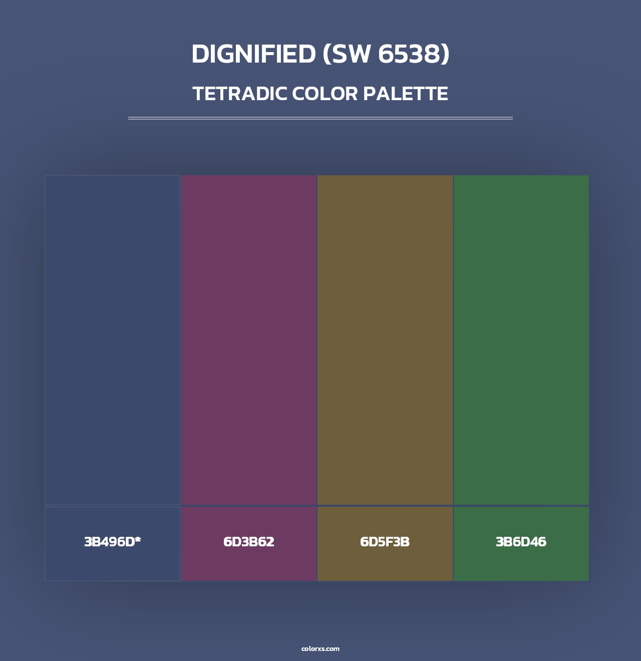 Dignified (SW 6538) - Tetradic Color Palette