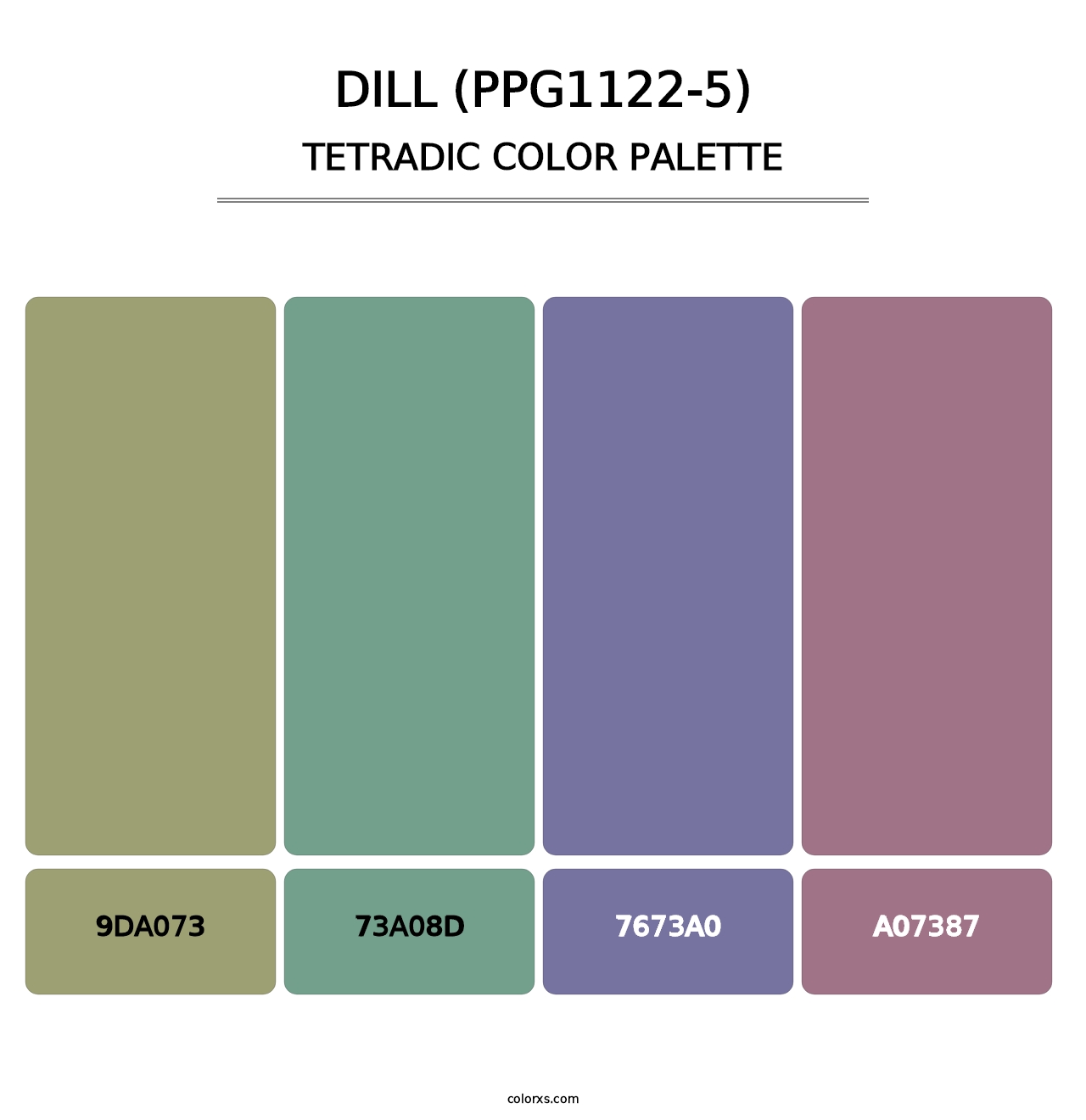 Dill (PPG1122-5) - Tetradic Color Palette