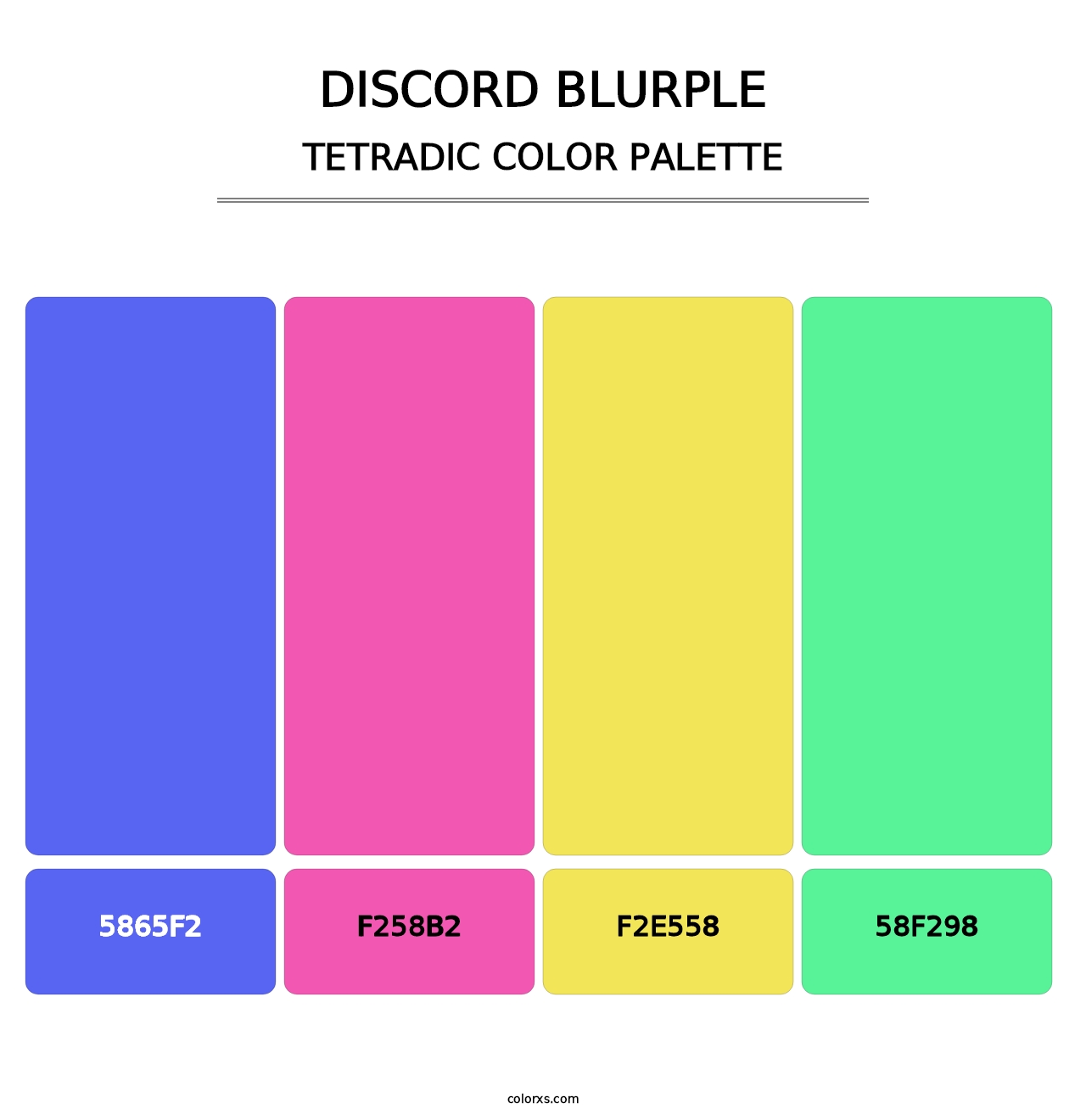 Discord Blurple - Tetradic Color Palette