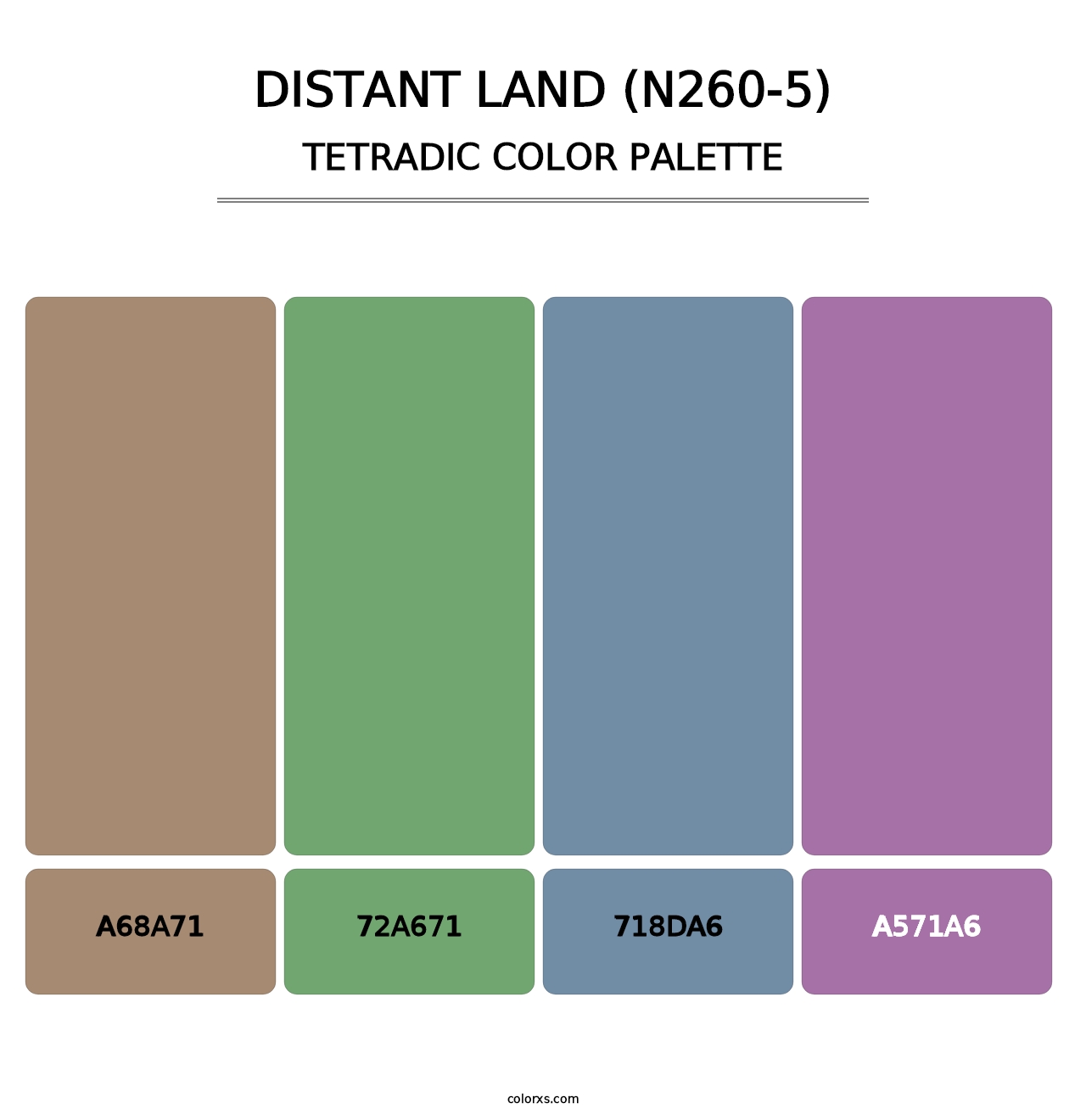Distant Land (N260-5) - Tetradic Color Palette