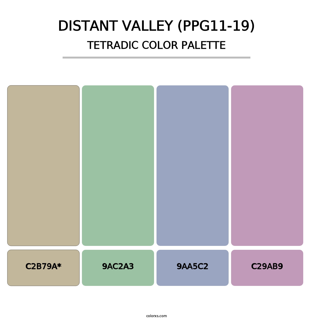 Distant Valley (PPG11-19) - Tetradic Color Palette