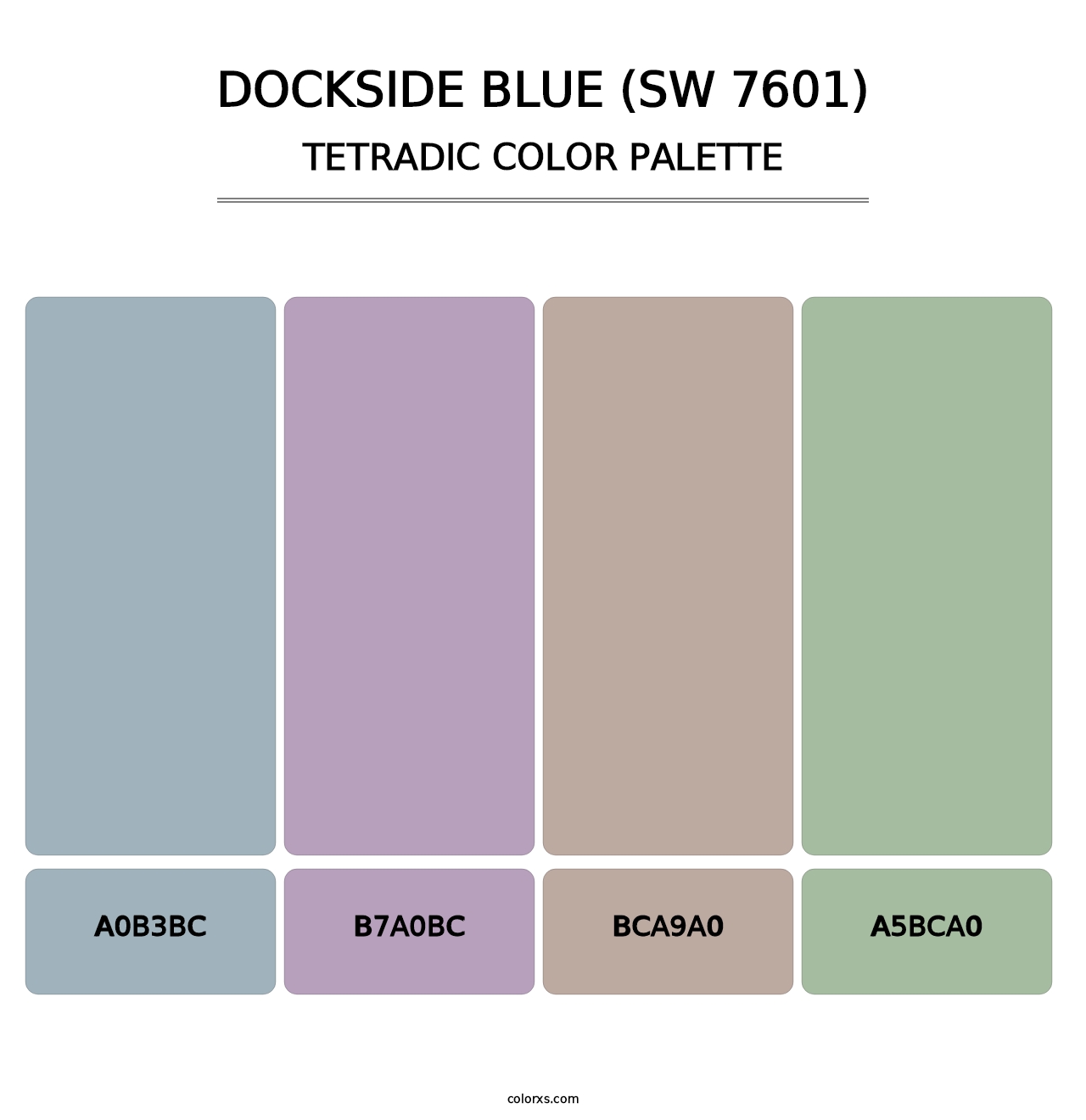 Dockside Blue (SW 7601) - Tetradic Color Palette