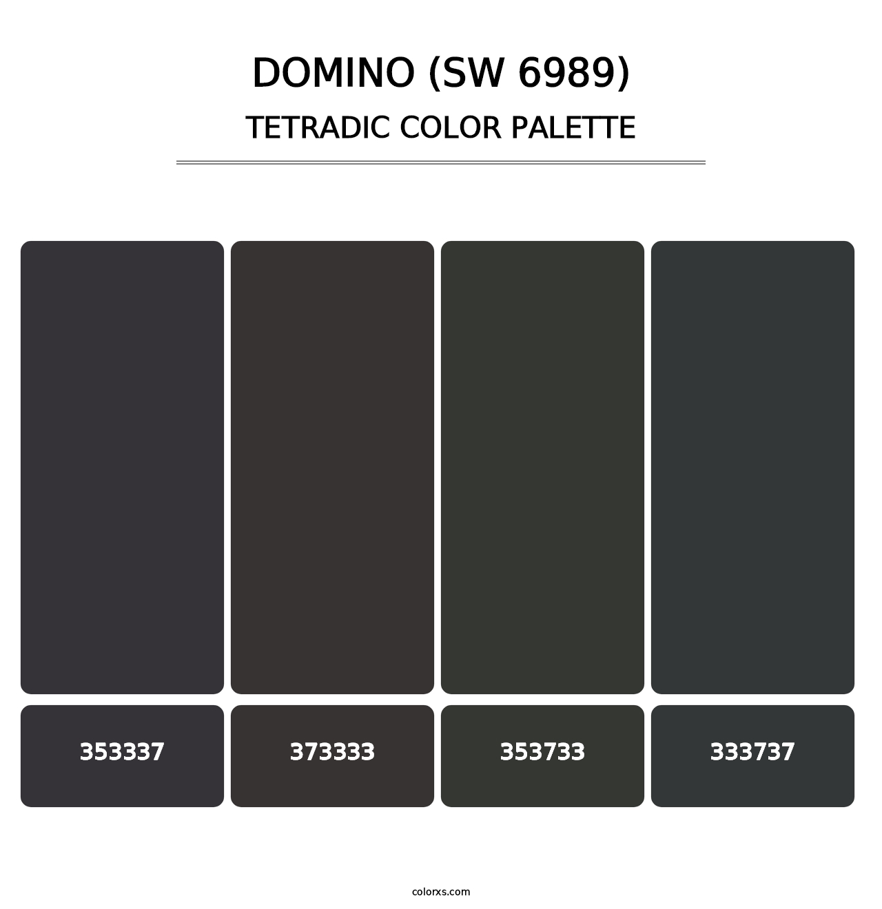 Domino (SW 6989) - Tetradic Color Palette
