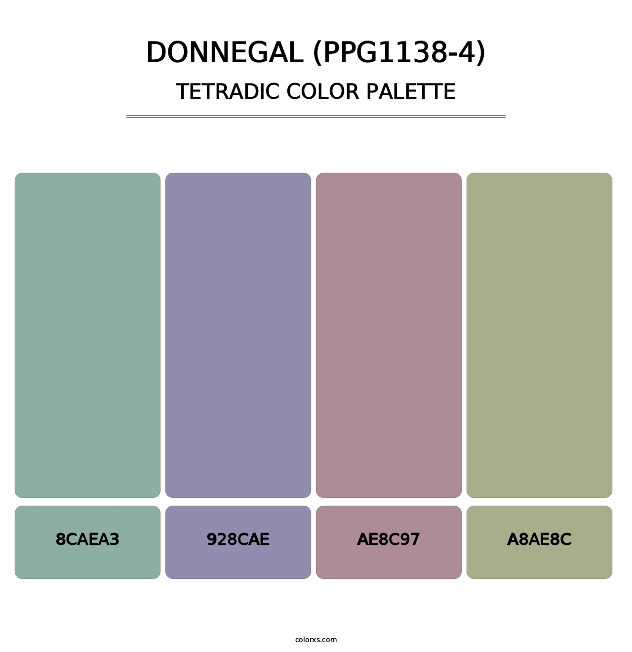 Donnegal (PPG1138-4) - Tetradic Color Palette