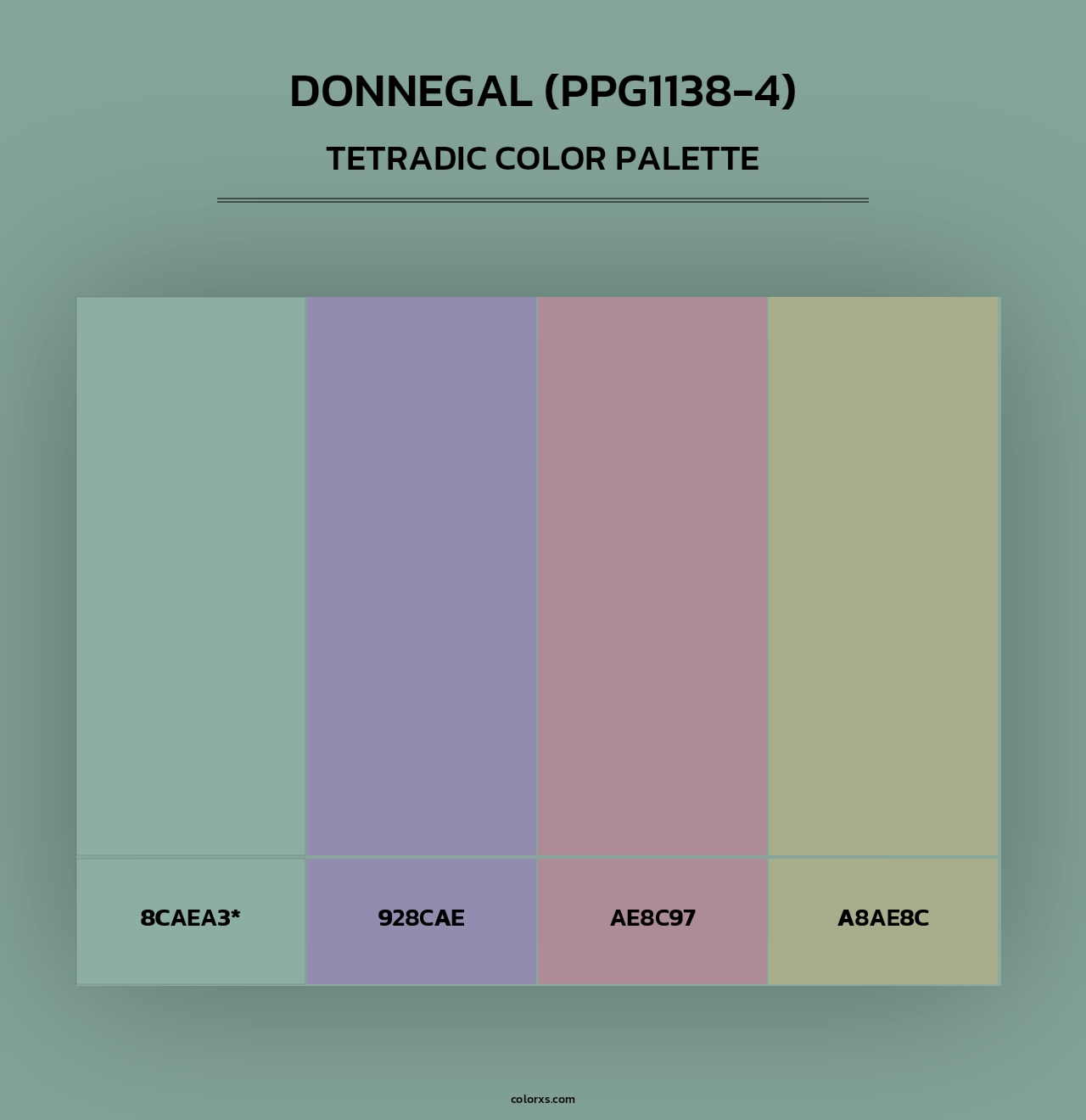 Donnegal (PPG1138-4) - Tetradic Color Palette