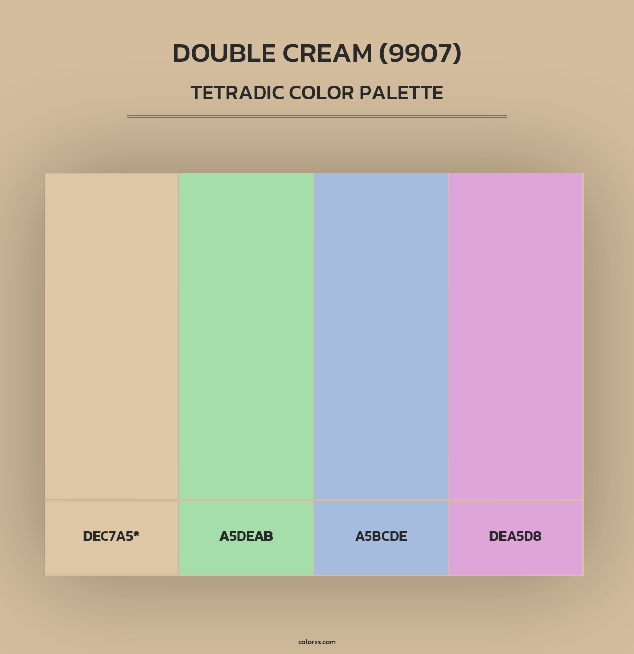 Double Cream (9907) - Tetradic Color Palette