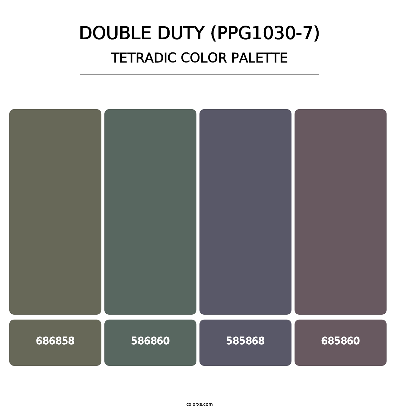 Double Duty (PPG1030-7) - Tetradic Color Palette
