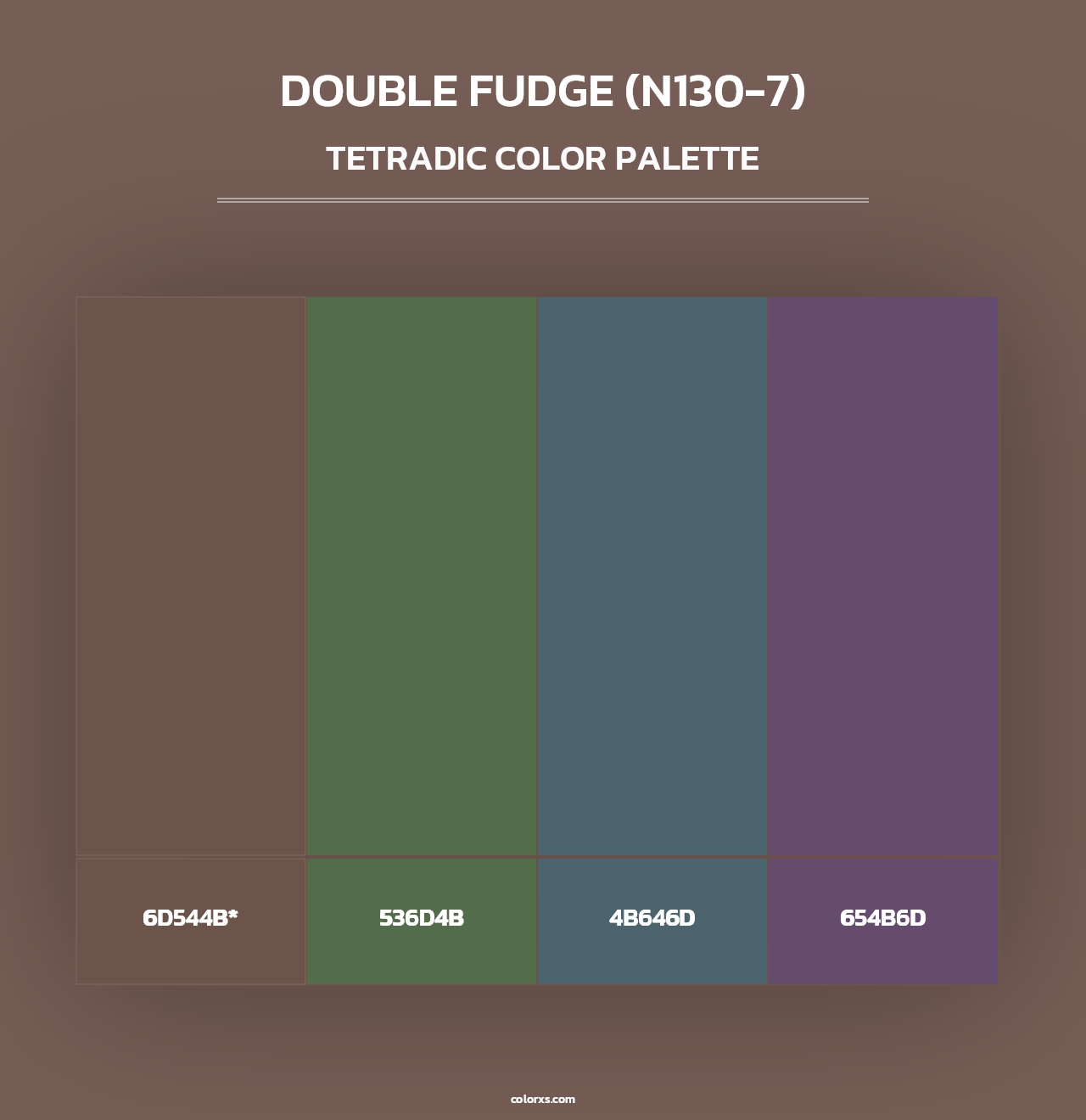Double Fudge (N130-7) - Tetradic Color Palette