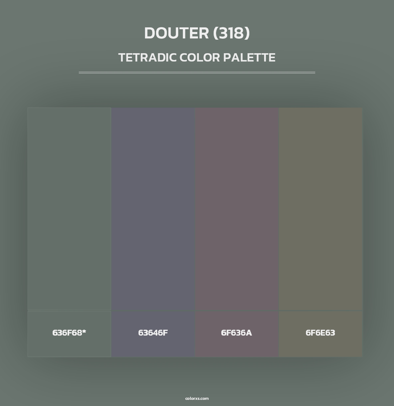 Douter (318) - Tetradic Color Palette