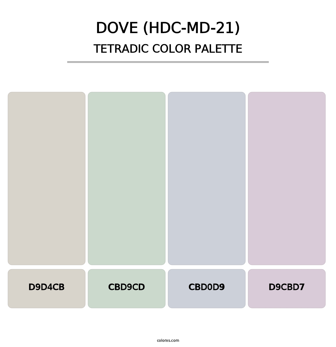 Dove (HDC-MD-21) - Tetradic Color Palette