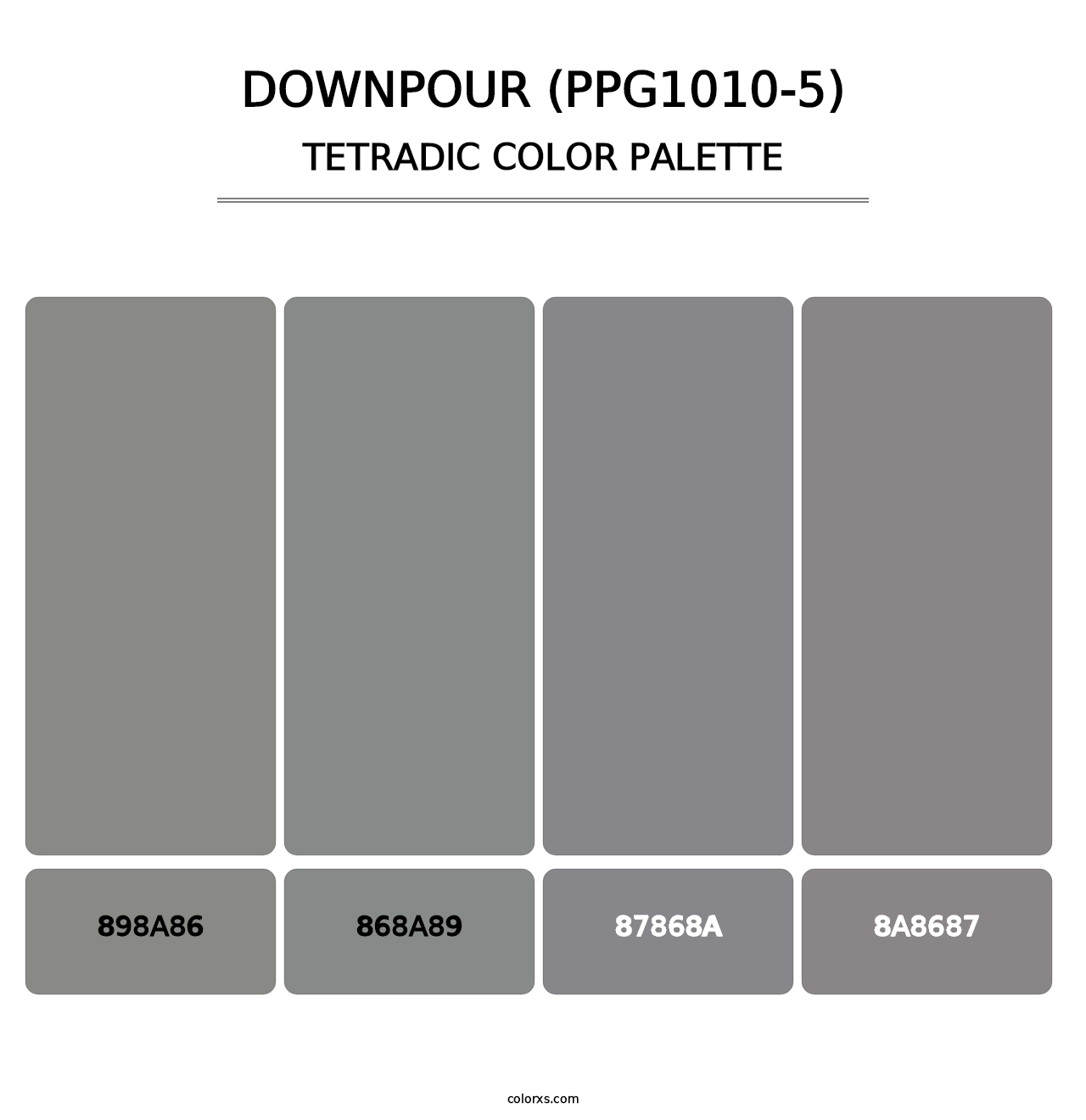 Downpour (PPG1010-5) - Tetradic Color Palette