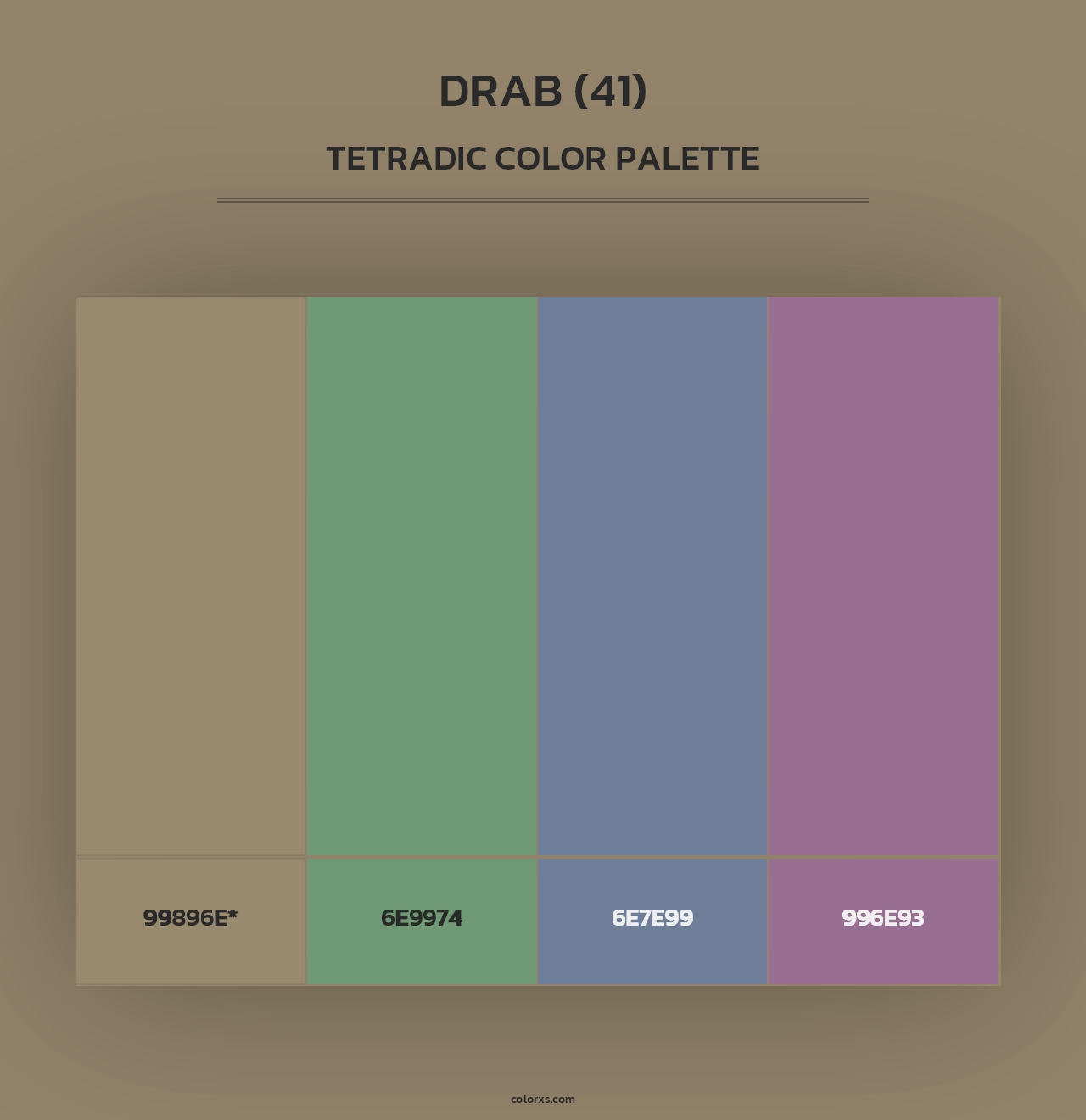Drab (41) - Tetradic Color Palette