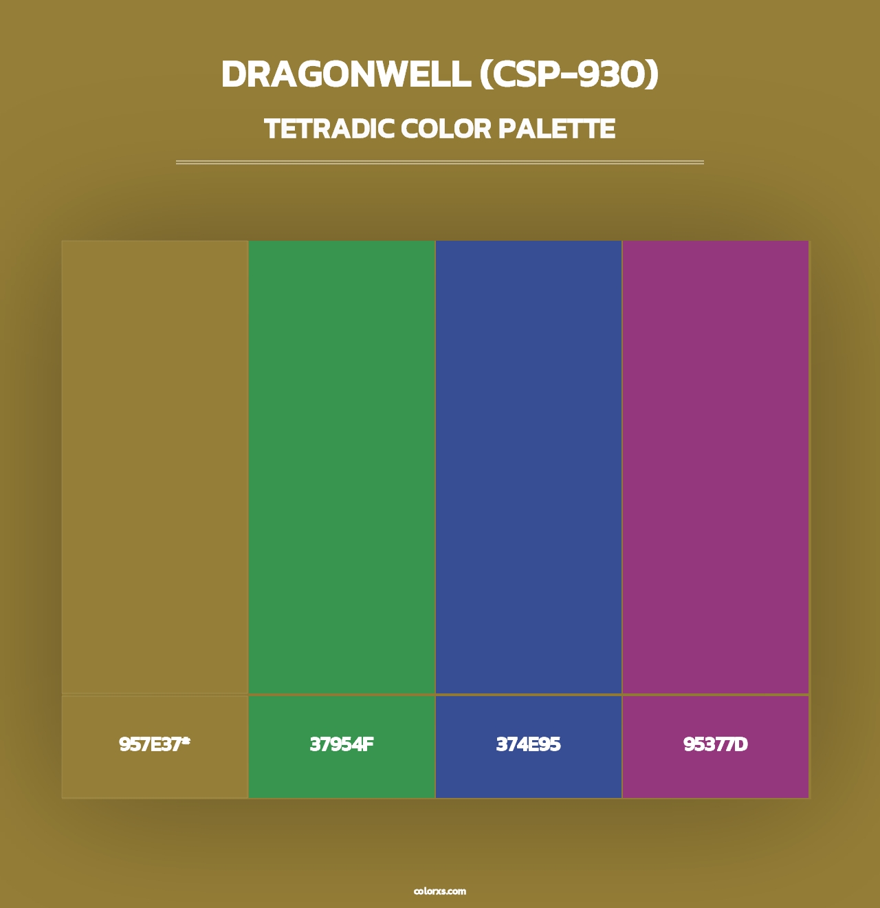 Dragonwell (CSP-930) - Tetradic Color Palette