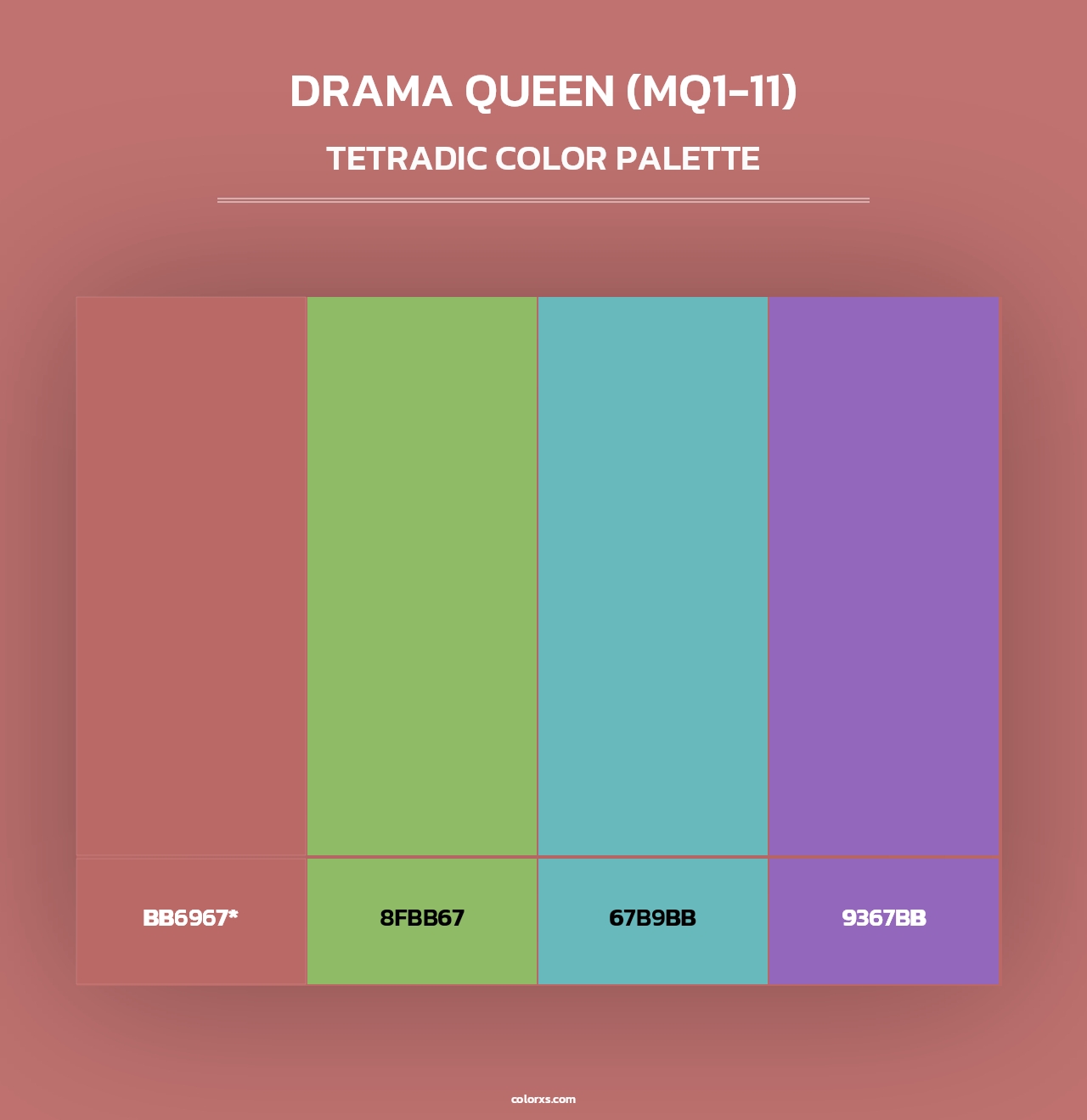 Drama Queen (MQ1-11) - Tetradic Color Palette