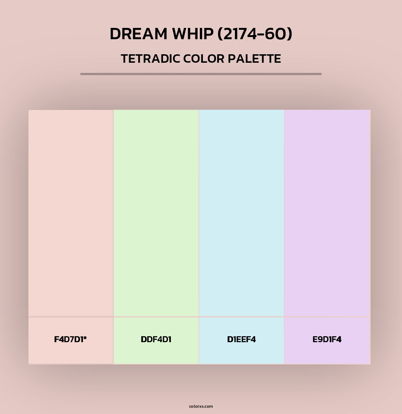 Dream Whip (2174-60) - Tetradic Color Palette