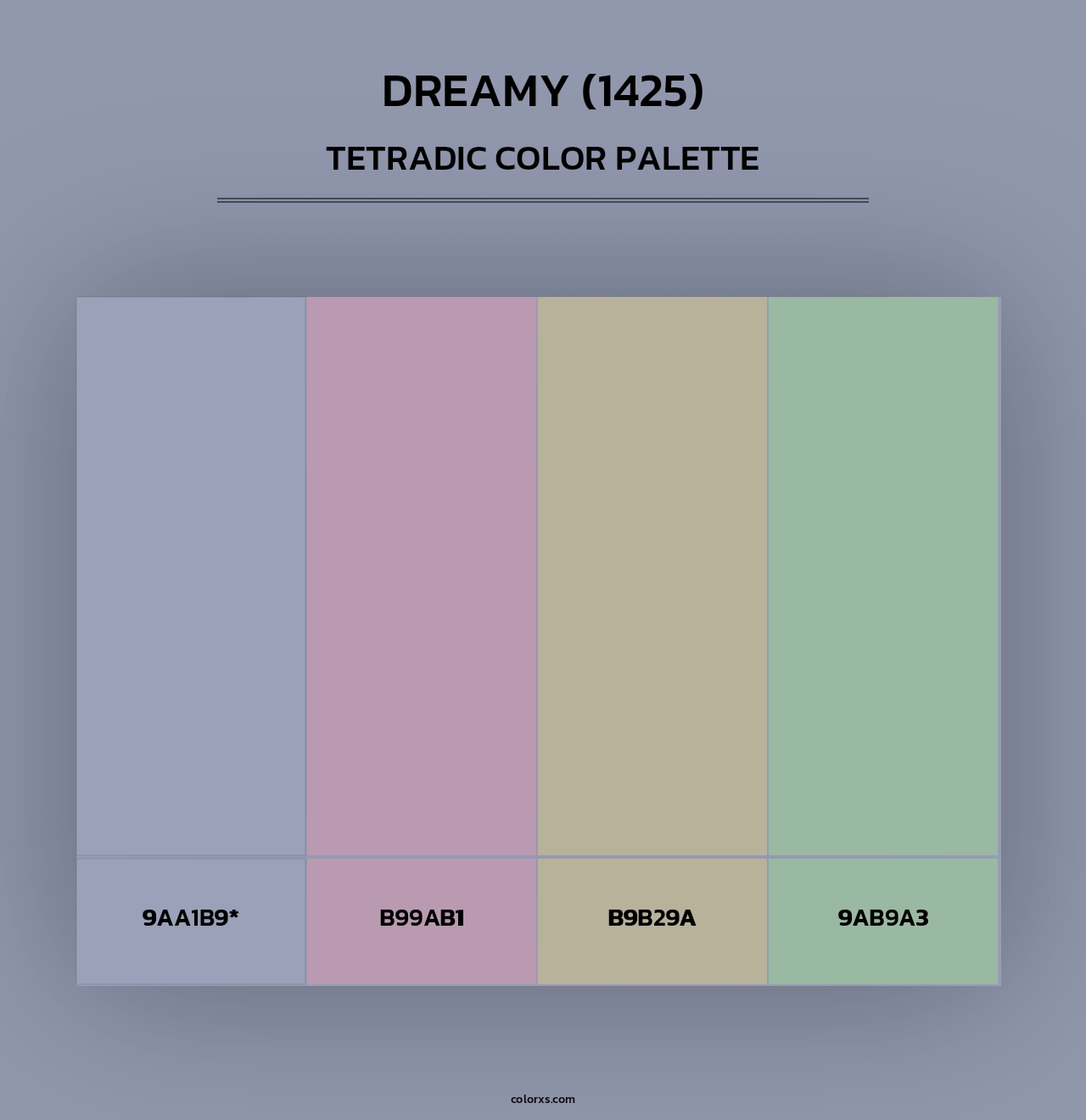 Dreamy (1425) - Tetradic Color Palette