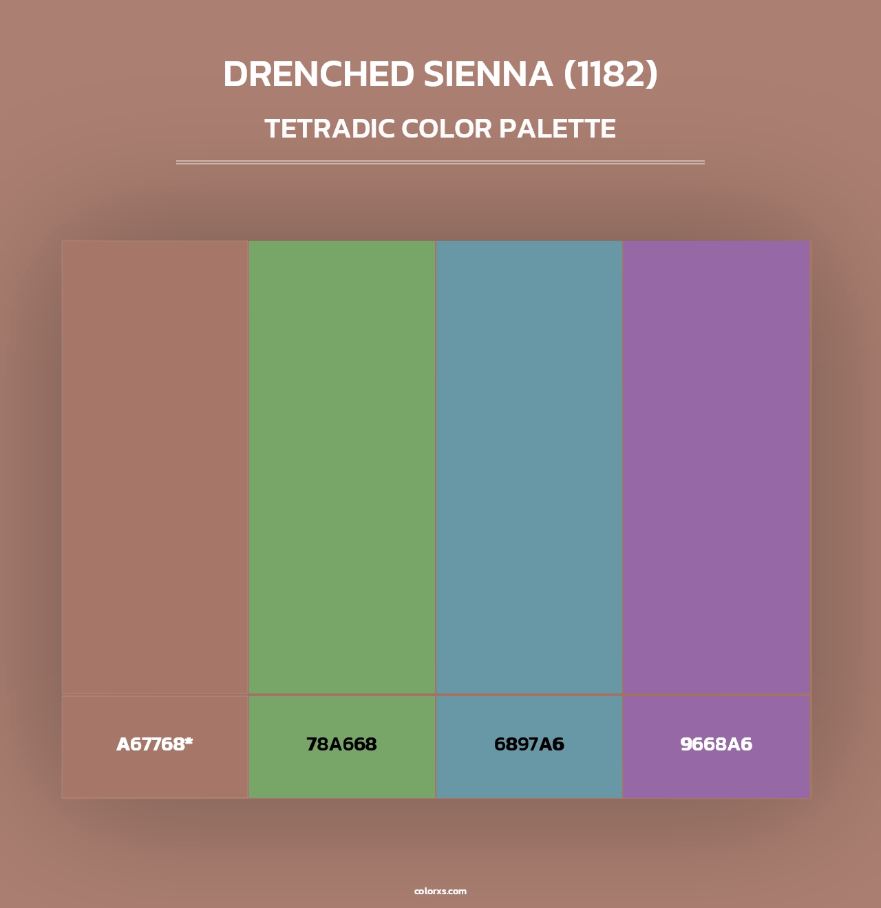 Drenched Sienna (1182) - Tetradic Color Palette