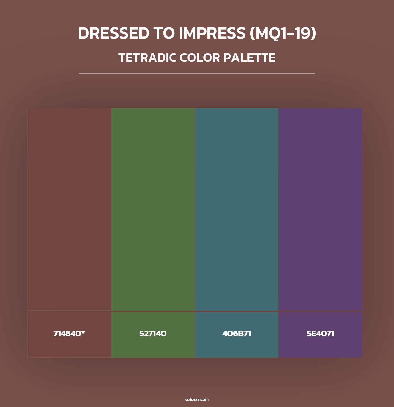 Dressed To Impress (MQ1-19) - Tetradic Color Palette