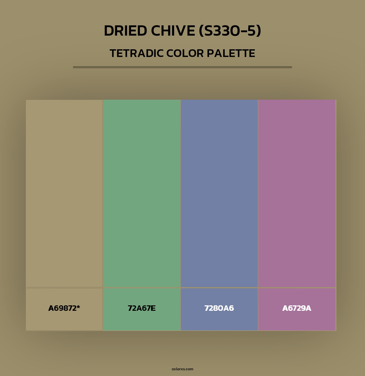 Dried Chive (S330-5) - Tetradic Color Palette