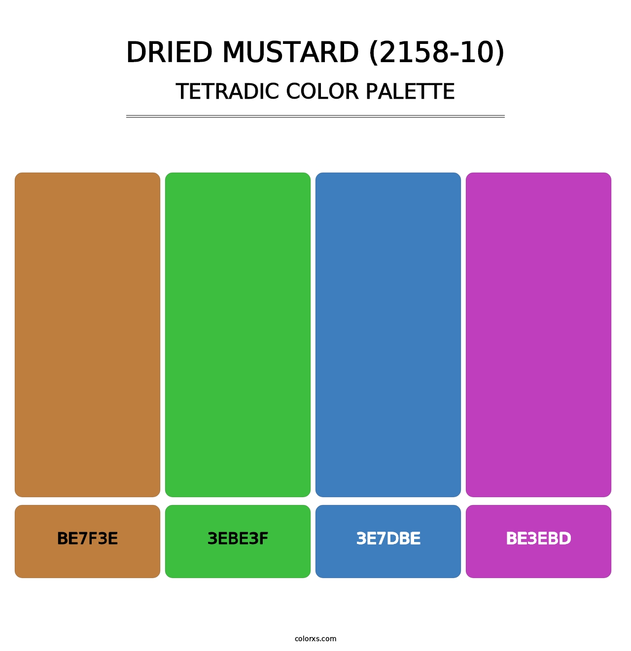 Dried Mustard (2158-10) - Tetradic Color Palette