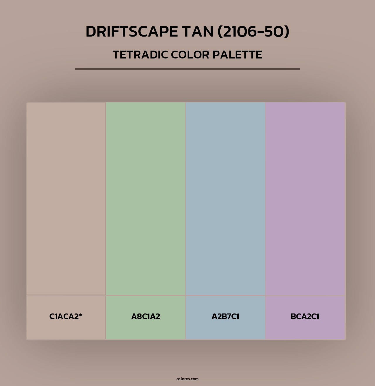 Driftscape Tan (2106-50) - Tetradic Color Palette