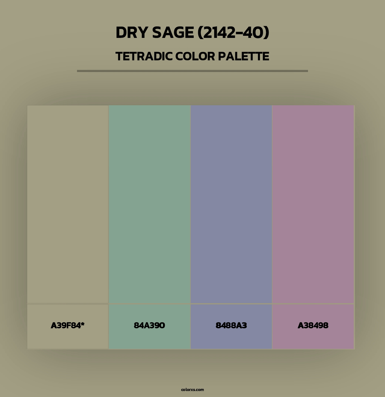 Dry Sage (2142-40) - Tetradic Color Palette