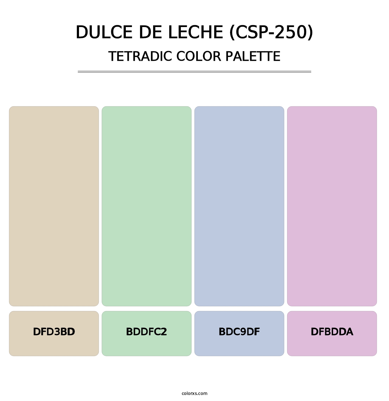Dulce de Leche (CSP-250) - Tetradic Color Palette