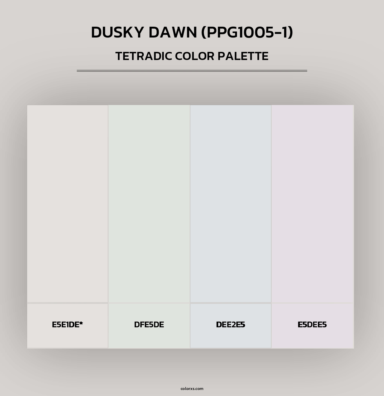 Dusky Dawn (PPG1005-1) - Tetradic Color Palette